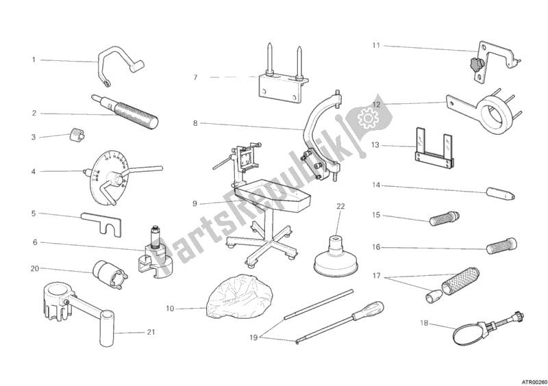 Todas as partes de Ferramentas De Serviço De Oficina, Motor I do Ducati Streetfighter 848 USA 2012 Todas as partes de Ferramentas De Serviço De Oficina, Motor I do Ducati Streetfighter 848 USA 2012